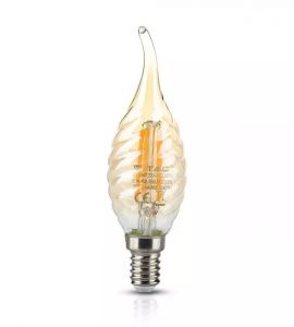 Lampa industriala led 100W eco: Becuri led filament 4W lumanare