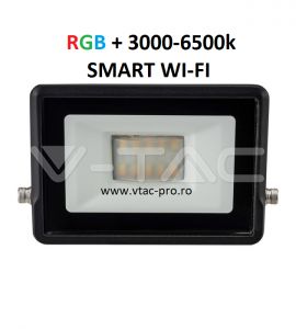 Lampa led pentru scari cu senzor: Proiector SMART led RGB+CCT 50W