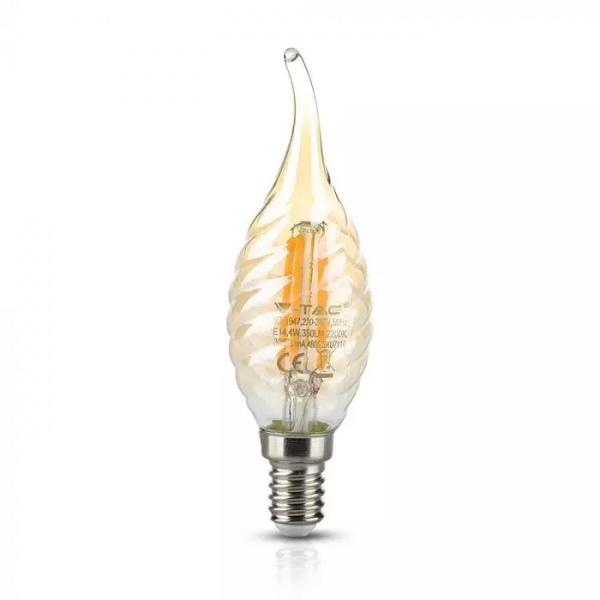 Becuri led filament 4W lumanare imagine 1