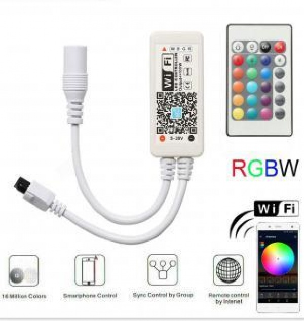 Controler Smart RGBW cu Wifi si telecomanda imagine 1
