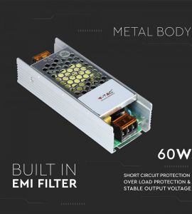 Lampa led impermeabil 1200mm 36W: Sursa alimentare led 60W 24V