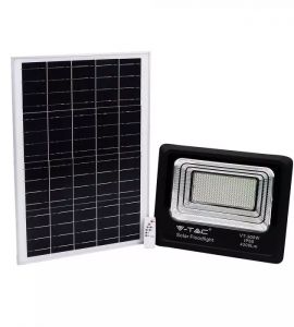 Lampi solare cu led: Proiector cu panou fotovoltaic 50W