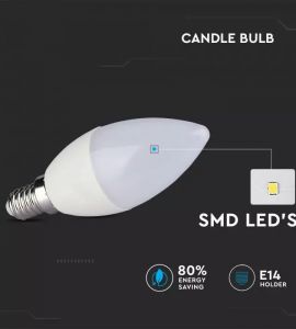 Becuri cu led: Becuri lumanare led 6w