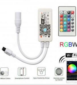 Controler Smart RGBW cu Wifi si telecomanda