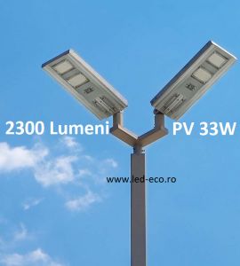 Lampi solare cu led: Lampa stradala led cu panou solar 33W