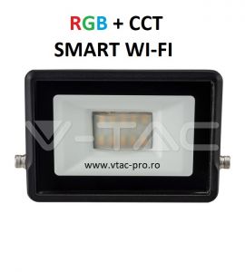 V-tac smart light: Proiector led RGB+CCT 10W