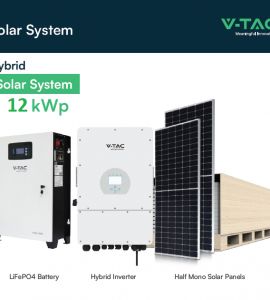 Baterie solara LiFePO4 9,6Kw: Sistem fotovoltaic Hibrid 12Kw