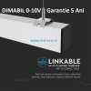 Lampa liniara suspendata dimabila 40W led imagine 2