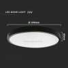 Plafoniera led 24W neagra cu senzor IP44 imagine 3