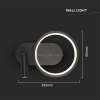 Aplica designer led 14W neagra imagine 2